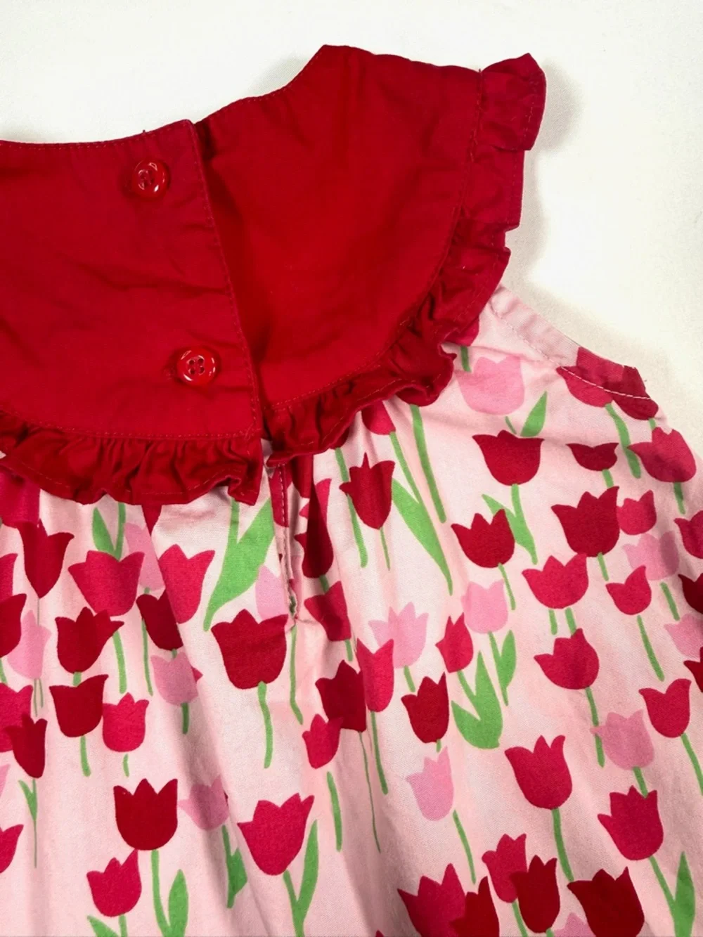 GYMBOREE Baby Girls' Too Cute Tulip Line Ruffle Cotton‎ Poplin Floral Dress 3-6M